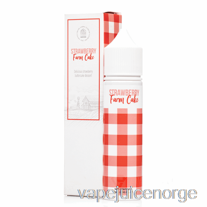 Vape Juice Jordbær Gårdskake - Ferske Gårder - 60ml 6mg
